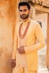 Soniya G_Beige Silk Kurta Set With Jacket _Online_at_Aza_Fashions