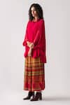 Buy_ASEEM KAPOOR_Pink Natural Crepe Spread Collar Mandala Flared Trapeze Shirt  _Online_at_Aza_Fashions