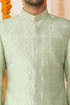Buy_Tisa - Men_Green Viscose Polyester Embroidered Sherwani Set _Online_at_Aza_Fashions