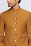 Shop_Tisa - Men_Yellow Embroidered Sherwani _Online_at_Aza_Fashions