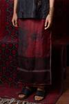 Medha_Black Pure Silk Skirt Set_at_Aza_Fashions