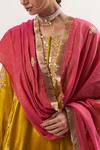 Buy_Heena Kochhar_Yellow Chanderi Embroidered Kurta Salwar Set_Online_at_Aza_Fashions
