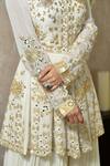 Shop_Shian_Beige Georgette Zardozi Round Embroidered Peplum Sharara Set _Online_at_Aza_Fashions