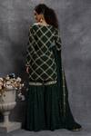 Shop_Shian_Green Georgette Zari Boat Moti Embroidered Sharara Set _at_Aza_Fashions