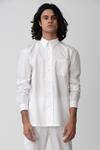 Buy_Rajesh Pratap Singh_White Cotton Shirt _at_Aza_Fashions