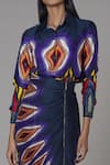 Buy_Saaksha & Kinni_Multi Color Satin Printed Abstract Collared Neck Shirt _Online_at_Aza_Fashions