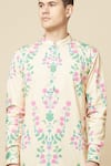 Buy Spring Break Beige Cotton, Polyester, Linen Embroidery Floral Print Kurta And Pant Set Buy_Spring Break_Beige Cotton, Polyester, Linen Embroidery Floral Print Kurta And Pant Set