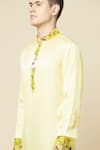 Buy_Spring Break_Yellow Pu Printed Floral Collar Kurta 