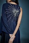 Varsha Wadhwa_Blue Hand Embroidered Kaftan Tunic_Online_at_Aza_Fashions