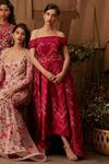 Buy Shriya Som Pink Silk One Shoulder Ikat Print Gown at Aza Fashions Buy_Shriya Som_Pink Silk One Shoulder Ikat Print Gown _at_Aza_Fashions