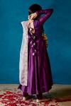 Shop_Soha By Harleen And Sona_Purple Anarkali Yoke Bamberg Silk Anarkali Amyra Zardozi Embroidered Set _at_Aza_Fashions