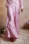 Buy_Soha By Harleen And Sona_Pink Chanderi Silk Cutdana, V Neck Kiana Top And Palazzo Set _Online_at_Aza_Fashions