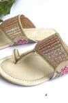 Buy_Sole House_Beige Embroidery Kolhapuri Sandals_Online_at_Aza_Fashions