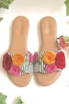 Buy_Sole House_Multi Color Embroidered Floral Sliders _Online_at_Aza_Fashions