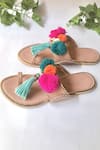 Sole House_Pink Embroidered Tassel Sandals _Online_at_Aza_Fashions