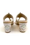 Shop_Sole House_Beige Embroidery, Sequins Kolhapuri Block Heels _Online_at_Aza_Fashions