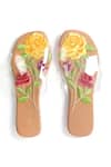 Shop_Sole House_Beige Clear Strap Embroidered Sliders _at_Aza_Fashions