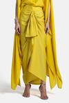 Buy 431-88 By Shweta Kapur Yellow Satin Samara Skirt Online at Aza Fashions Buy_431-88 By Shweta Kapur_Yellow Satin Samara Skirt_Online_at_Aza_Fashions