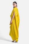 431-88 By Shweta Kapur Yellow Satin Samara Skirt at Aza Fashions 431-88 By Shweta Kapur_Yellow Satin Samara Skirt_at_Aza_Fashions