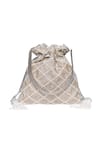 Buy The Pink Potli Silver Embroidered Potli Bag at Aza Fashions Buy_The Pink Potli_Silver Embroidered Potli Bag _at_Aza_Fashions