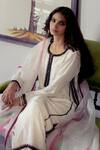 Sitaraa_Off White Habutai Silk Embroidery Beads Simar Panelled Kurta Set  _at_Aza_Fashions