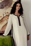 Shop_Sitaraa_Off White Habutai Silk Embroidery Beads Simar Panelled Kurta Set  _at_Aza_Fashions