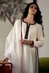 Sitaraa_Off White Habutai Silk Embroidery Beads Simar Panelled Kurta Set  _Online_at_Aza_Fashions