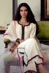Buy_Sitaraa_Off White Habutai Silk Embroidery Beads Simar Panelled Kurta Set  _Online_at_Aza_Fashions