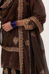 Buy_Heena Kochhar_Brown Mashroo Embroidered Kurta Gharara Set_Online_at_Aza_Fashions