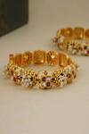 Buy_Smars Jewelry_Meenakari And Kundan Embellished Bangles - Set Of 2_Online_at_Aza_Fashions