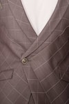 Sarab Khanijou_Grey Suiting Checkered Blazer _at_Aza_Fashions