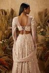 Shloka Khialani_Pink Net Embroidery Round Bridal Lehenga Set  _Online_at_Aza_Fashions