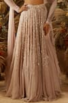 Shop_Shloka Khialani_Pink Net Embroidery Round Bridal Lehenga Set  _Online_at_Aza_Fashions