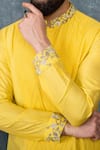 Buy_Sarab Khanijou_Yellow Cotton Silk Draped Kurta Set _Online_at_Aza_Fashions