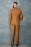 Shop_Sarab Khanijou_Brown Suiting Tuxedo And Pant Set _at_Aza_Fashions