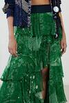 Buy_Saaksha & Kinni_Green Chiffon Layered Printed Skirt_Online_at_Aza_Fashions