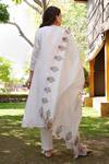 Shop_Missprint_White Chanderi Zig Zag Round Kurta Set With Scallop Dupatta _at_Aza_Fashions