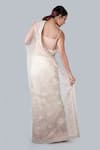 Shop_Kavita D_White Net Embroidered Saree  _at_Aza_Fashions