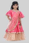 Buy_Shining Kanika_Pink Chanderi, Cotton, Chiffon Sequins, Embroidery Layered Anarkali_at_Aza_Fashions