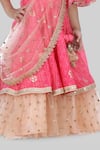 Shop_Shining Kanika_Pink Chanderi, Cotton, Chiffon Sequins, Embroidery Layered Anarkali_Online_at_Aza_Fashions