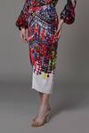 Saaksha & Kinni_Multi Color Satin Printed Pencil Skirt_Online_at_Aza_Fashions