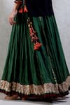 Shop_Ritu Kumar_Green Cotton Slub Flared Maxi Skirt _Online_at_Aza_Fashions