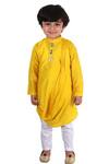 Buy APRICOTKIDS Yellow , Satin Cowl Draped Kurta Set at Aza Fashions Buy_APRICOTKIDS_Yellow , Satin Cowl Draped Kurta Set _at_Aza_Fashions