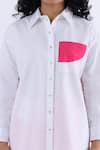 Buy_Studio Moda India_White Cotton Printed Petunia Shirt Collar  _Online_at_Aza_Fashions