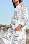 Studio Moda India_White Cotton Dwitiya Printed Dress_Online_at_Aza_Fashions
