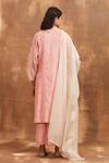 Shop_Sue Mue_Pink Mul Round Embroidered Kurta Set _at_Aza_Fashions