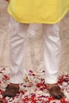 Buy_Smriti by Anju Agarwal_Yellow Jacket And Kurta Silk Embroidered Chikankari Dyutit Nehru With Set _Online_at_Aza_Fashions