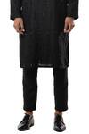 Buy_Smriti by Anju Agarwal_Black Kurta Bam Silk Embellished And Pant Set _Online_at_Aza_Fashions