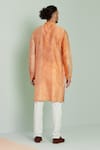 Shop_Seven_Orange Chanderi Printed Shibori Kurta_at_Aza_Fashions