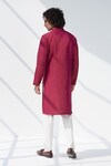 Shop_Seven_Purple Cotton Silk Embroidery Thread Kurta_at_Aza_Fashions